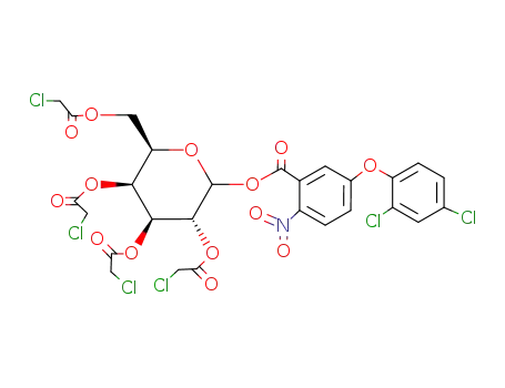 5-(2,4-Dichloro-phenoxy)-2-nitro-benzoic acid (3R,4S,5S,6R)-3,4,5-tris-(2-chloro-acetoxy)-6-(2-chloro-acetoxymethyl)-tetrahydro-pyran-2-yl ester