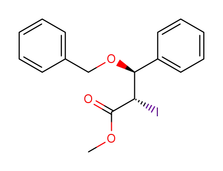 methyl (+/-)-(2S*,3S*)-2-iodo-3-benzyloxy-3-phenylpropanoate