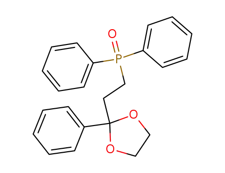 Molecular Structure of 69803-69-6 (Phosphine oxide, diphenyl[2-(2-phenyl-1,3-dioxolan-2-yl)ethyl]-)