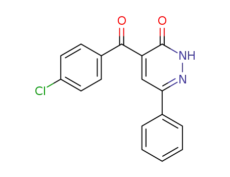 Molecular Structure of 139285-97-5 (3(2H)-Pyridazinone, 4-(4-chlorobenzoyl)-6-phenyl-)