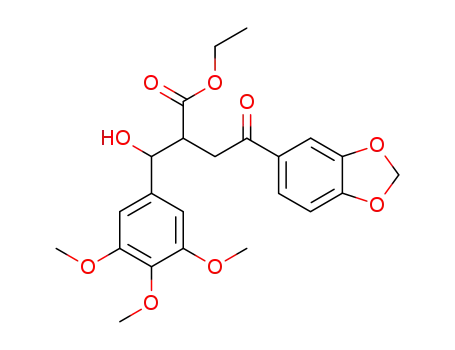 4-Benzo[1,3]dioxol-5-yl-2-[hydroxy-(3,4,5-trimethoxy-phenyl)-methyl]-4-oxo-butyric acid ethyl ester