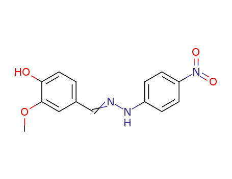 Molecular Structure of 19258-30-1 (Benzaldehyde, 4-hydroxy-3-methoxy-, (4-nitrophenyl)hydrazone)