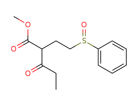 Pentanoic acid, 3-oxo-2-[2-(phenylsulfinyl)ethyl]-, methyl ester