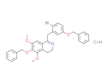 6-benzyloxy-1-(5'-benzyloxy-2'-bromobenzyl)-5,7-dimethoxy-3,4-dihydroisoquinoline hydrochloride