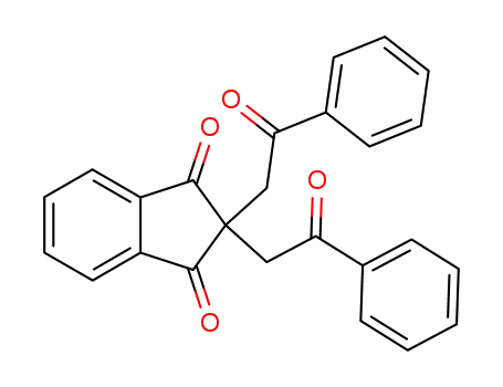 Molecular Structure of 77152-19-3 (1H-Indene-1,3(2H)-dione, 2,2-bis(2-oxo-2-phenylethyl)-)
