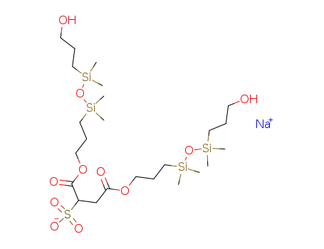 Molecular Structure of 70857-63-5 (bis<3-<3-(3-hydroxypropyl)-1,1,3,3-tetramethyldisiloxanyl>propyl> sulfosuccinate sodium salt)