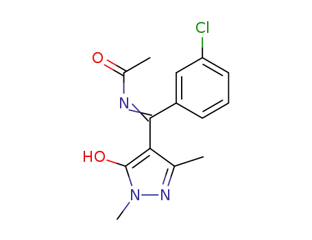 N-[1-(3-Chloro-phenyl)-1-(5-hydroxy-1,3-dimethyl-1H-pyrazol-4-yl)-meth-(E)-ylidene]-acetamide