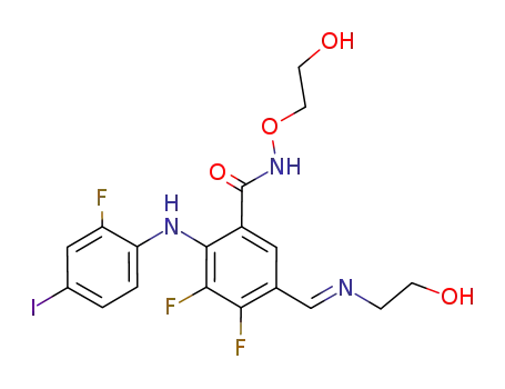 Benzamide,
3,4-difluoro-2-[(2-fluoro-4-iodophenyl)amino]-N-(2-hydroxyethoxy)-5-[(E)
-[(2-hydroxyethyl)imino]methyl]-