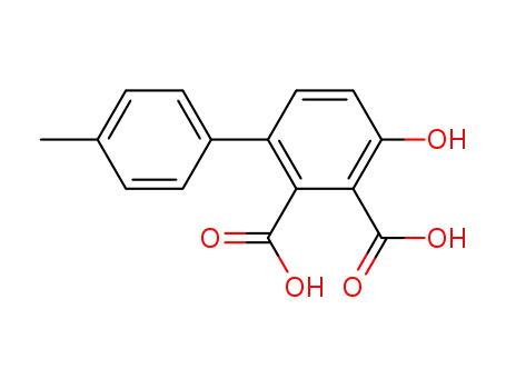 Molecular Structure of 84185-83-1 ([1,1'-Biphenyl]-2,3-dicarboxylic acid, 4-hydroxy-4'-methyl-)