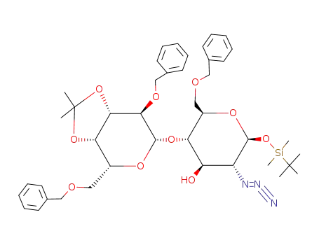 tert-Butyldimethylsilyl O-(2,6-Di-O-benzyl-3,4-O-isopropylidene-β-D-galactopyranosyl)-(1->4)-2-azido-6-O-benzyl-2-deoxy-β-D-glucopyranoside