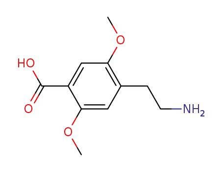 Molecular Structure of 88441-11-6 (Benzoic acid, 4-(2-aminoethyl)-2,5-dimethoxy-)