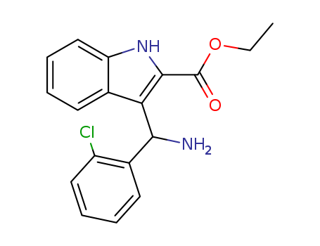 3-[AMINO(2-CHLOROPHENYL)METHYL]-2-INDOLECARBOXYLIC ACID ETHYL ESTER