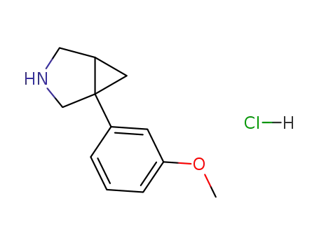 Molecular Structure of 66505-07-5 (3-Azabicyclo[3.1.0]hexane, 1-(3-methoxyphenyl)-, hydrochloride)