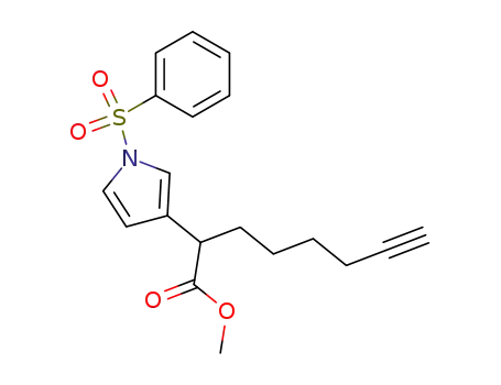 methyl 2-(1-phenylsulfonylpyrrol-3-yl)oct-7-ynoate