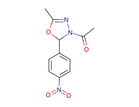 3-acetyl-5-methyl-2-(4-nitrophenyl)-1,3,4-oxadiazoline