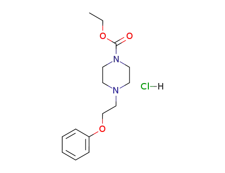 Molecular Structure of 88701-82-0 (1-Piperazinecarboxylic acid, 4-(2-phenoxyethyl)-, ethyl ester,
monohydrochloride)
