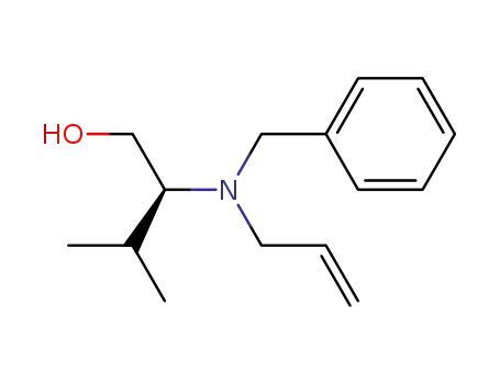 Molecular Structure of 148759-64-2 ((S)-(+)-2-Allyl(benzyl)amino-3-methyl-1-butanol)