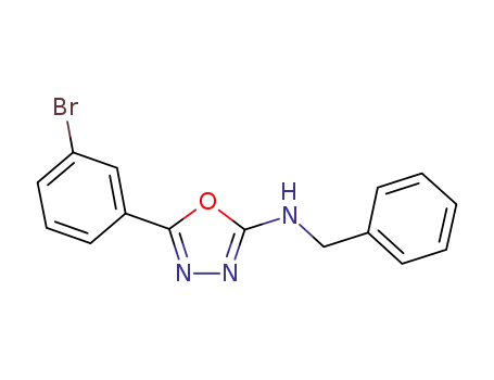 Molecular Structure of 1024613-82-8 (benzyl[5-(3-bromophenyl)-1,3,4-oxadiazol-2-yl]amine)
