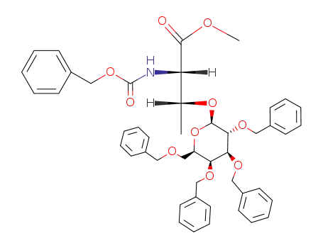 ester methylique de la N-(benzyloxycarbonyl)-O-(2,3,4,6-tetra-O-benzyl-β-D-galactopyranosyl)-L-threonine