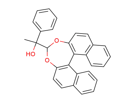 Molecular Structure of 141409-98-5 ((S)-1-(3,5-Dioxa-cyclohepta[2,1-a;3,4-a']dinaphthalen-4-yl)-1-phenyl-ethanol)