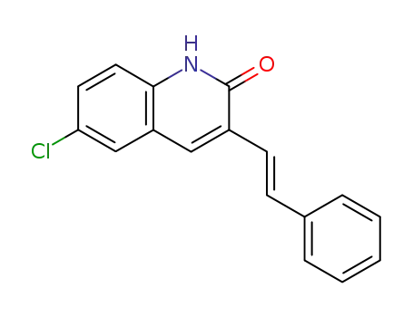 2(1H)-Quinolinone, 6-chloro-3-(2-phenylethenyl)-