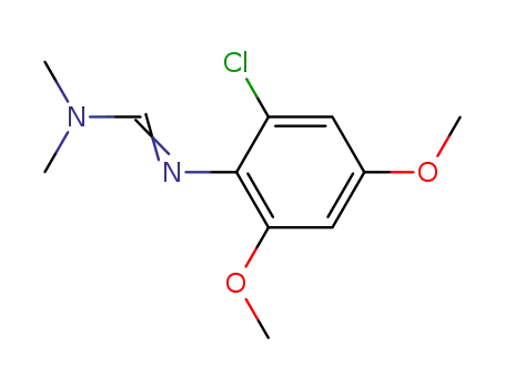 Molecular Structure of 138849-61-3 (Methanimidamide, N'-(2-chloro-4,6-dimethoxyphenyl)-N,N-dimethyl-)