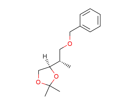 Molecular Structure of 86562-32-5 ((2R,3S)-threo-3-methylbutane-1,2,4-triol 1,2-acetonide 4-benzyl ether)