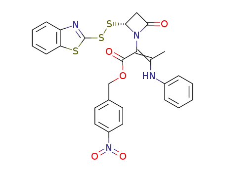 p-nitrobenzyl-<4R-(2-benzthiazolyldithio)-2-oxo-1-azetidinyl>-3-anilino but-2-enoate