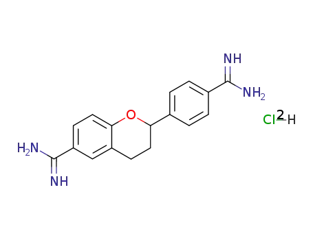 2-(4-Carbamimidoyl-phenyl)-chroman-6-carboxamidine; hydrochloride