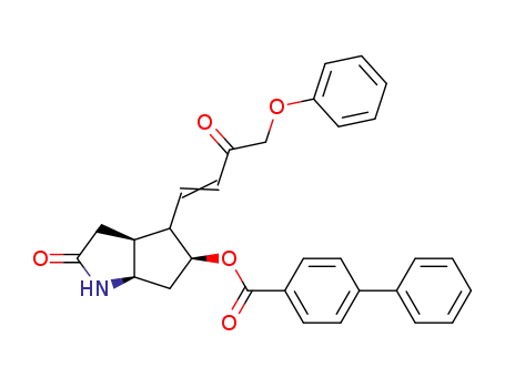 Molecular Structure of 111803-58-8 (Biphenyl-4-carboxylic acid (3aS,5S,6aR)-2-oxo-4-((E)-3-oxo-4-phenoxy-but-1-enyl)-octahydro-cyclopenta[b]pyrrol-5-yl ester)