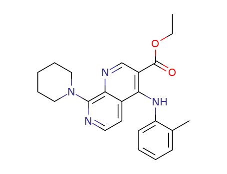 Ethyl 4-(2-methylphenylamino)-8-(1-piperidino)-1,7-naphthyridin-3-carboxylate