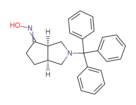 Molecular Structure of 130657-77-1 ((3aR,6aS)-2-Trityl-hexahydro-cyclopenta[c]pyrrol-4-one oxime)