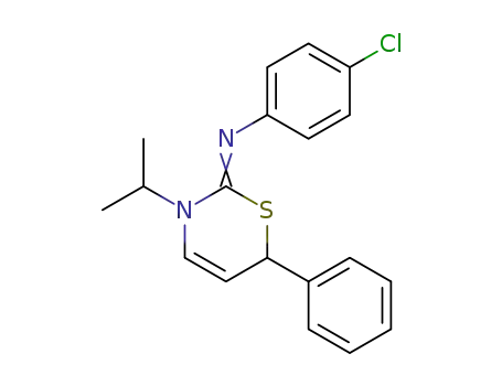 (4-Chloro-phenyl)-[3-isopropyl-6-phenyl-3,6-dihydro-[1,3]thiazin-(2E)-ylidene]-amine