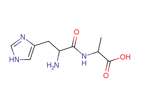 Molecular Structure of 16874-75-2 (H-HIS-ALA-OH)