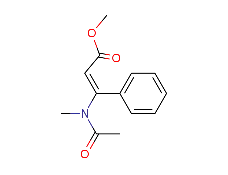 Molecular Structure of 136744-84-8 ((E)-methyl 3-N-methylacetamido-3-phenyl-2-propenoate)