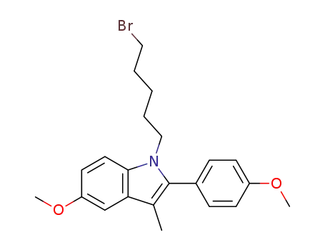 1H-Indole, 1-(5-bromopentyl)-5-methoxy-2-(4-methoxyphenyl)-3-methyl-