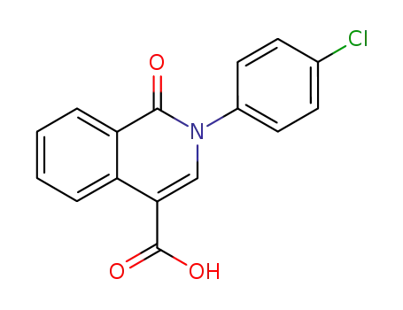 Molecular Structure of 78364-19-9 (2-(4-chlorophenyl)-1-oxo-1,2-dihydroisoquinoline-4-carboxylic acid)