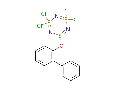 Molecular Structure of 144514-50-1 (1-(Biphenyl-2-yloxy)-3,3,5,5-tetrachloro-1λ<sup>4</sup>,3λ<sup>5</sup>,5λ<sup>5</sup>-[1,2,4,6,3,5]thiatriazadiphosphinine)