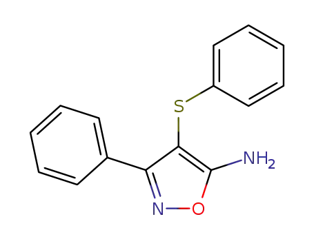 Molecular Structure of 77037-01-5 (5-amino-3-phenyl-4-(phenylthio)isoxazole)