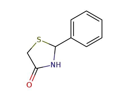 Molecular Structure of 10220-27-6 (2-phenyl-1,3-thiazolidin-4-one)