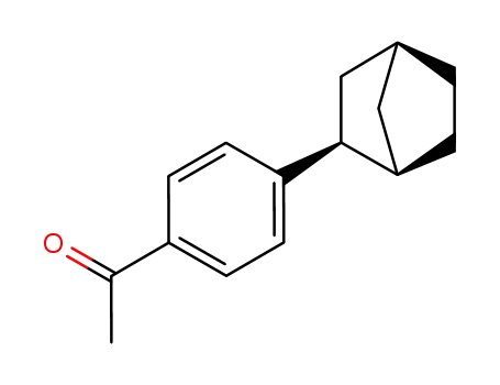 Molecular Structure of 54762-86-6 (endo-1-(4-bicyclo[2.2.1]hept-2-ylphenyl)ethan-1-one)
