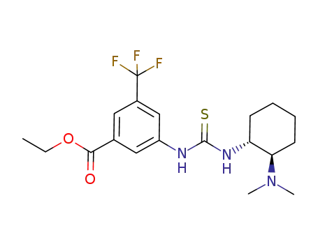 Molecular Structure of 918123-65-6 (Benzoic acid,
3-[[[[(1R,2R)-2-(dimethylamino)cyclohexyl]amino]thioxomethyl]amino]-5-
(trifluoromethyl)-, ethyl ester)