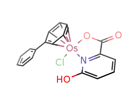 Molecular Structure of 1006886-15-2 (chloro(η6-biphenyl)(6-hydroxopicolinato)osmium(II))