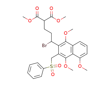 2-[3-(3-Benzenesulfonylmethyl-1,4,5-trimethoxy-naphthalen-2-yl)-3-bromo-propyl]-malonic acid dimethyl ester