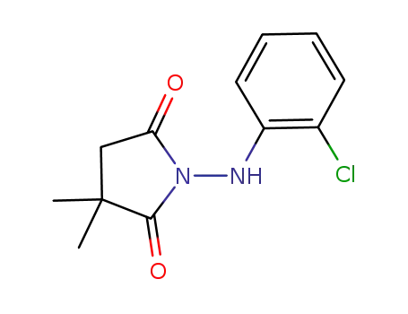 Molecular Structure of 1034316-99-8 (1-(2-chlorophenylamino)-3,3-dimethylpyrrolidine-2,5-dione)