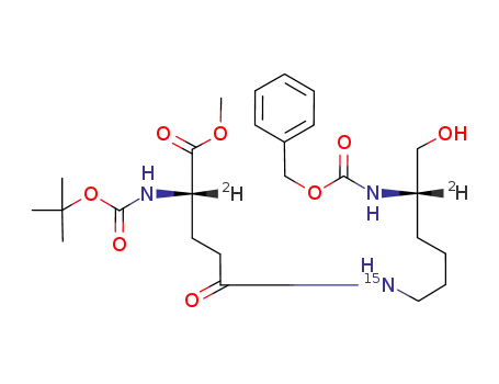N-(benzyloxycarbonyl)-<ε-15N,α-2H>lysinol-N'-(tert-butyloxycarbonyl)<α-2H>glutamic acid methyl ester