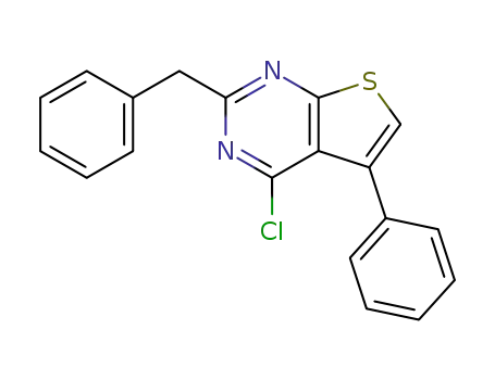 Molecular Structure of 83548-62-3 (2-Benzyl-4-chloro-5-phenylthieno[2,3-d]pyriMidine)