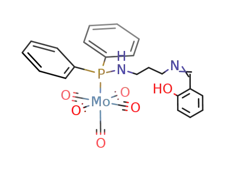 Molecular Structure of 127522-45-6 ((CO)5Mo(Ph<sub>2</sub>PNH(CH<sub>2</sub>)3NCHC<sub>6</sub>H<sub>4</sub>-o-OH))