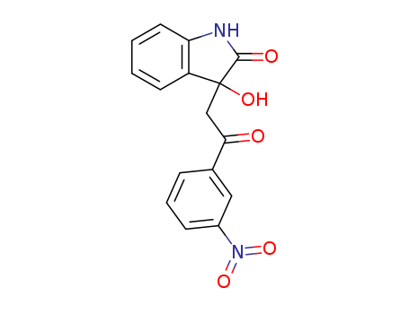 2H-Indol-2-one,1,3-dihydro-3-hydroxy-3-[2-(3-nitrophenyl)-2-oxoethyl]- cas  1042-19-9