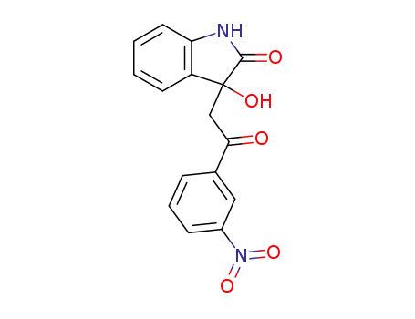 Molecular Structure of 1042-19-9 (3-hydroxy-3-[2-(3-nitrophenyl)-2-oxoethyl]-1,3-dihydro-2H-indol-2-one)